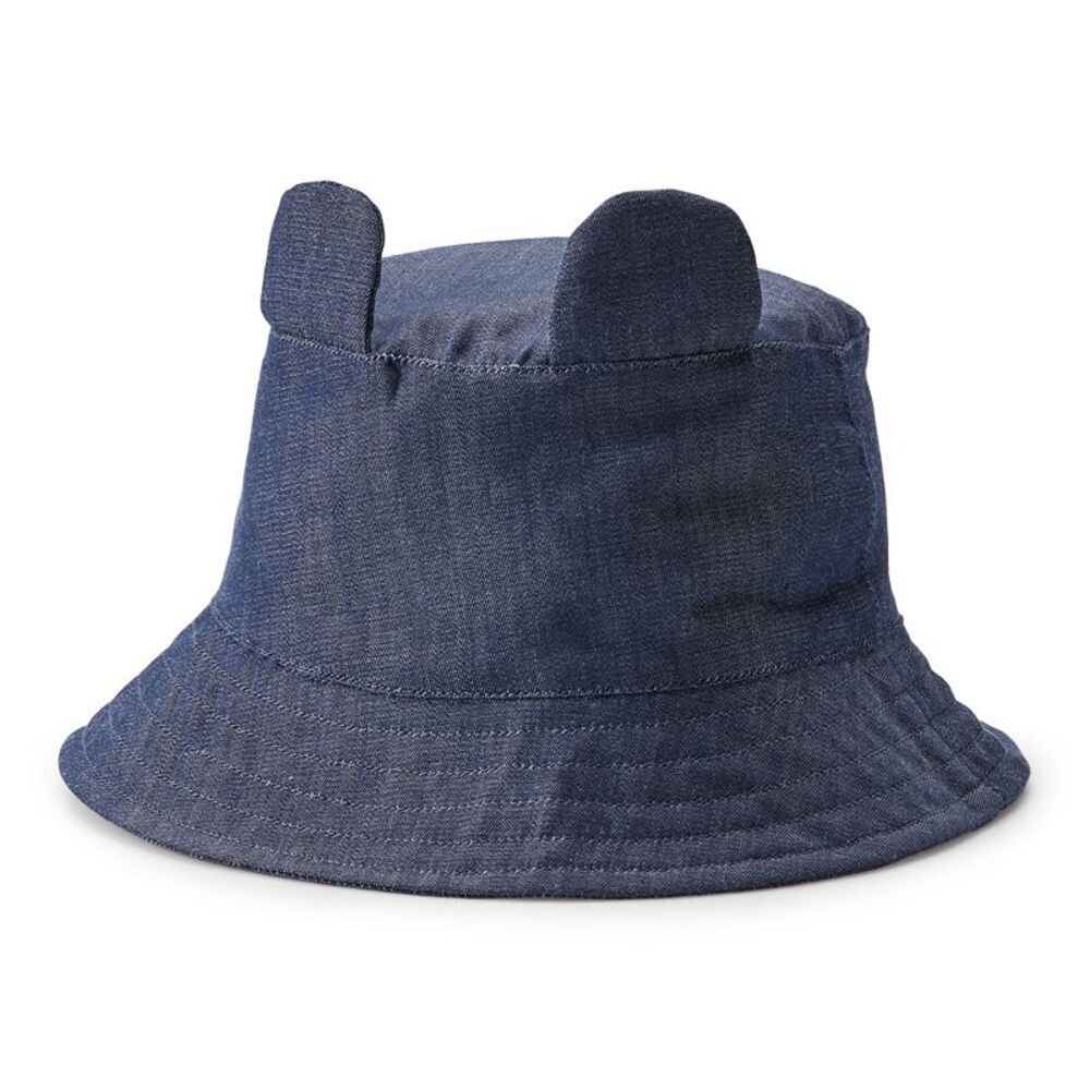 Baby & Toddler Chambray Bear Ears Bucket Hat Infant  NWT